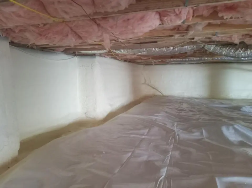 Crawl space encapsulation with closed-cell spray foam for Roof Maintenance in Alexandria