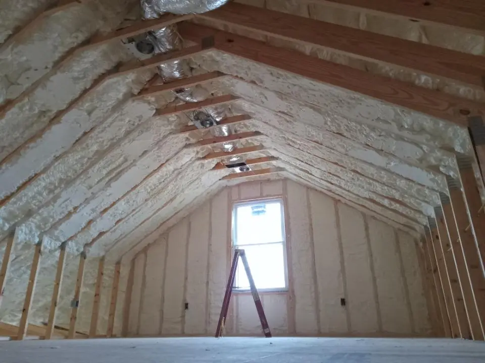 Spray foam roofing application for Crawl Space Insulation project in Alexandria